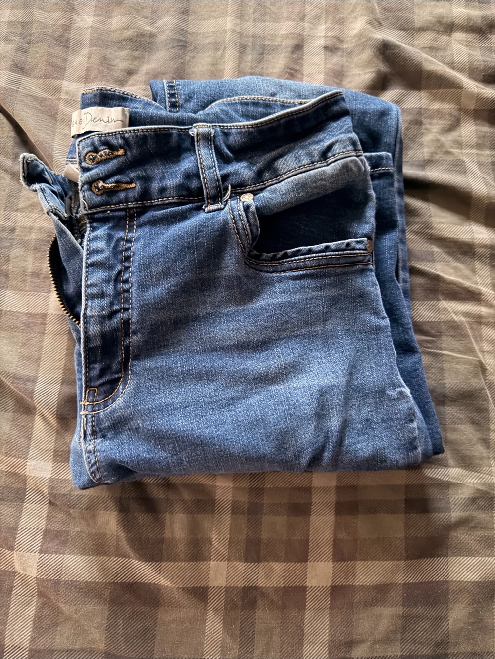 Denim&Co Women's Boot Cut Jeans - Classic Blue Wash